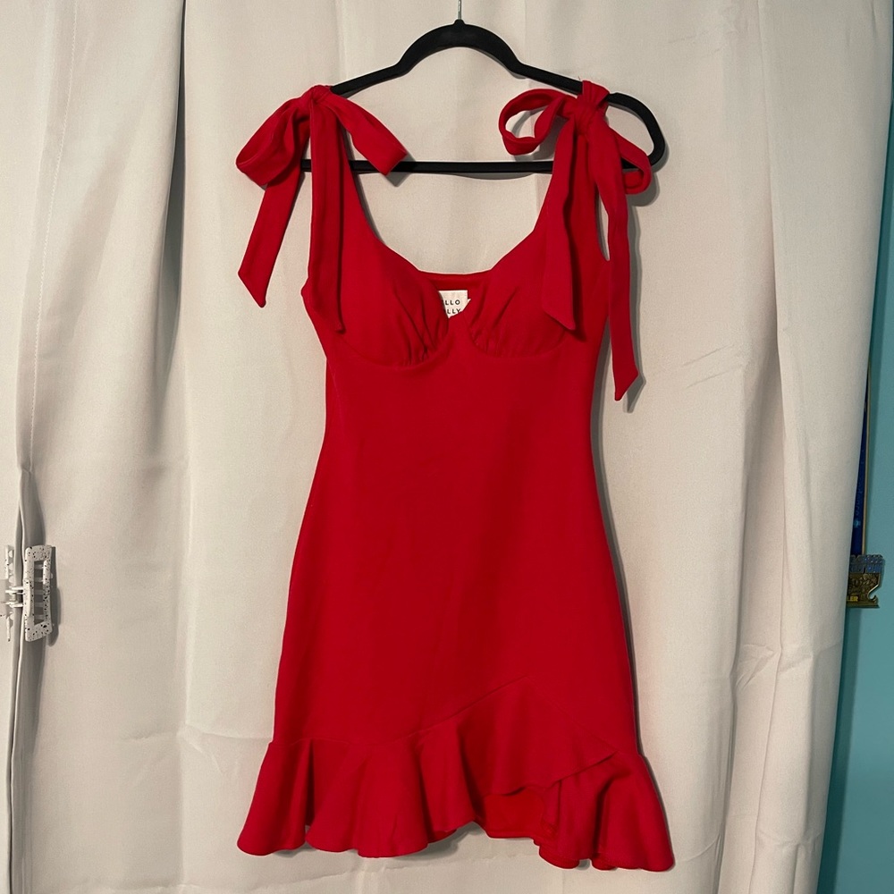 HELLO MOLLY ruffle red dress